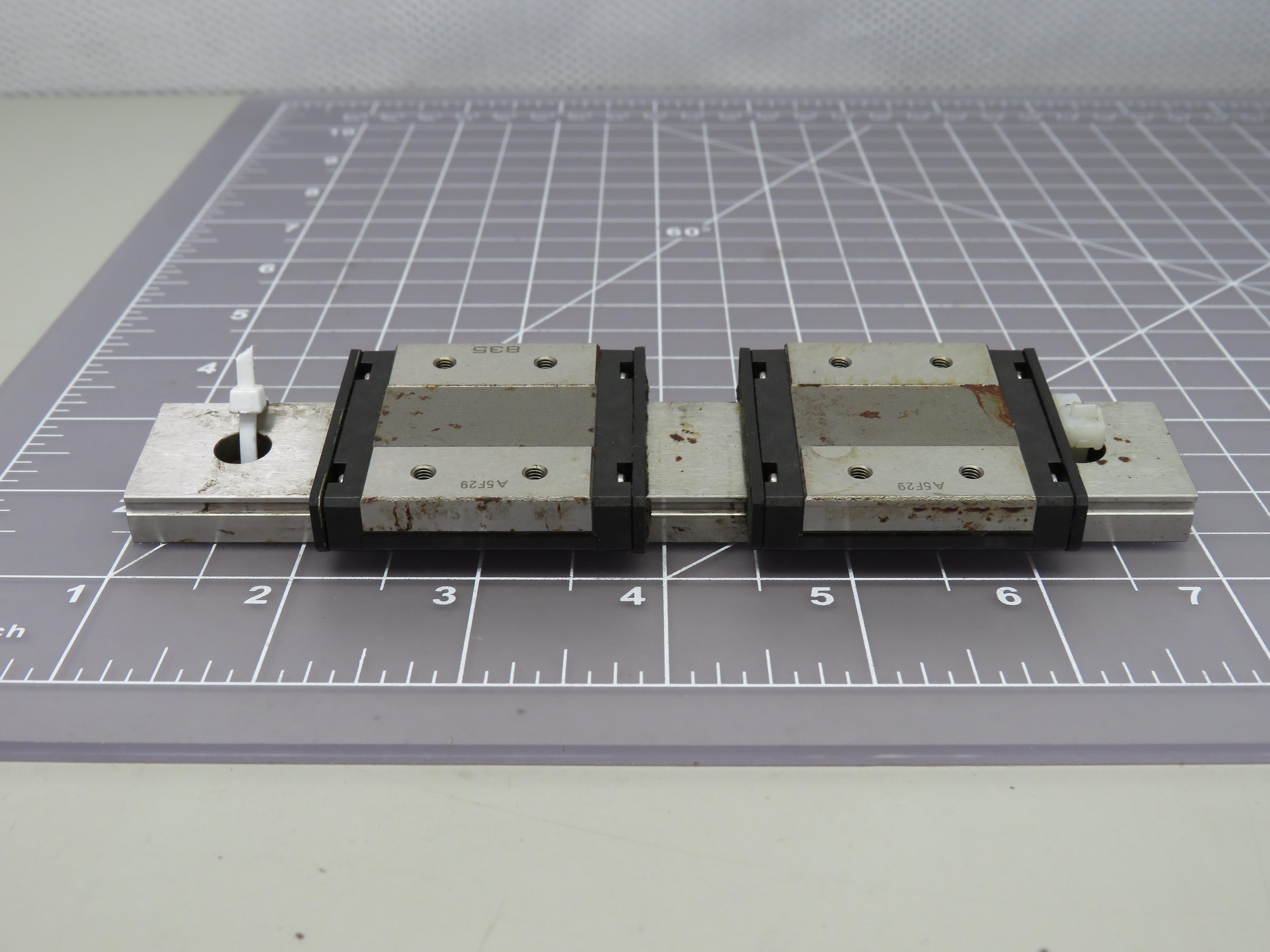 Lot of 2 THK SRS 12WM Linear Motion Ball Bearing Carriage on Rail